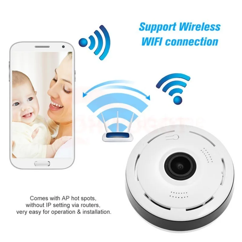 1080p HD Mini-WLAN-Kamera Smart Home Sicherheit Innen 360 ° Panorama Sprach fernbedienung intelligente CCTV-Überwachung Mikro unsichtbare Kamera