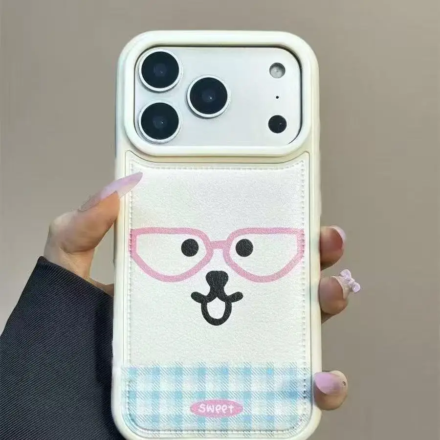 Korean Cartoon Rabbit With Pink Teddy Bear Phone Case For iPhone 17 AIR 16 15 14 13 12 11 PRO MAX PLUS Anti Drop Dustproof Cover view 5