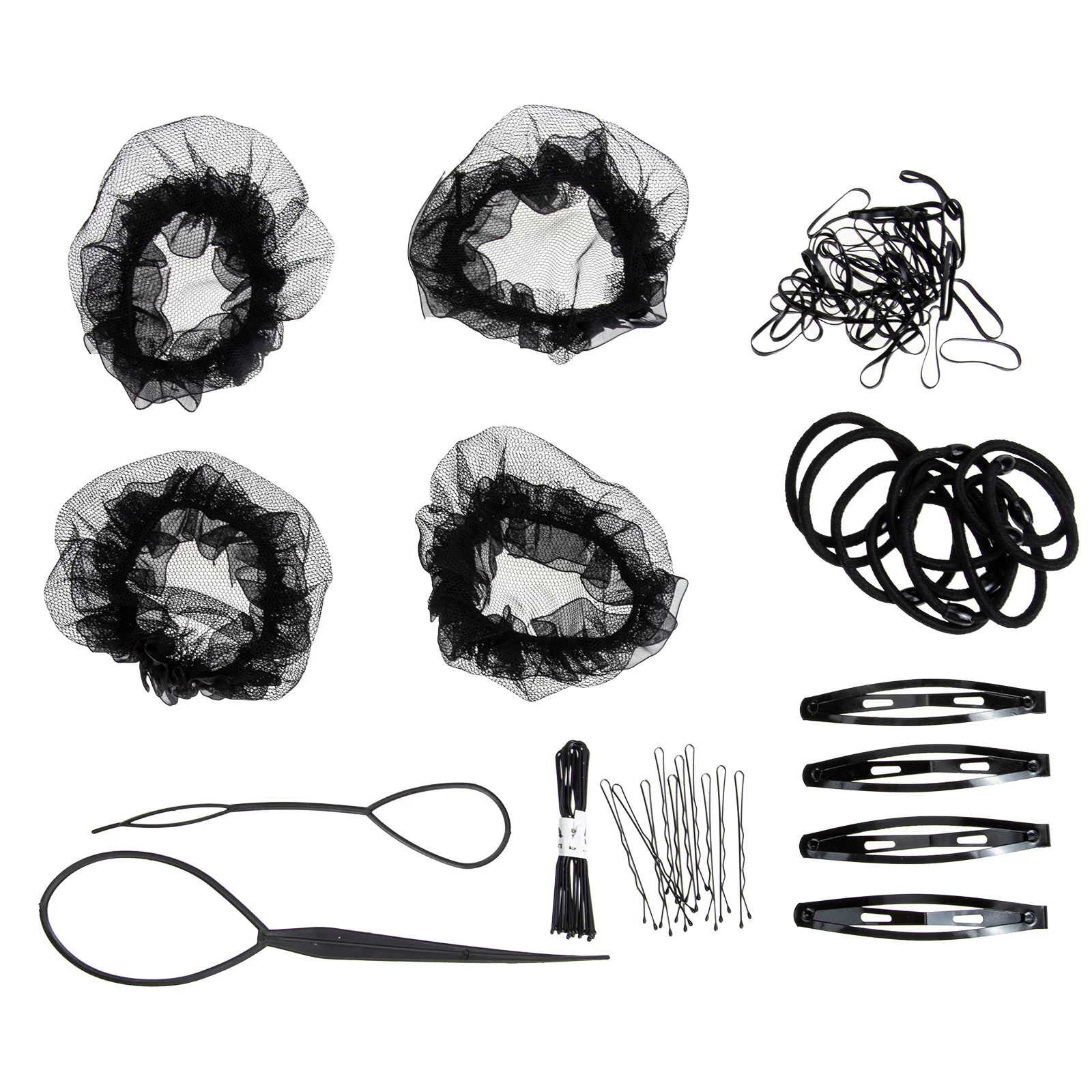 مجموعة واحدة من شبكة الشعر المصنوعة من الفولاذ المقاوم للصدأ للنساء، ملحقات تزيين الشعر غير المرئية المتينة للمناسبات الرسمية