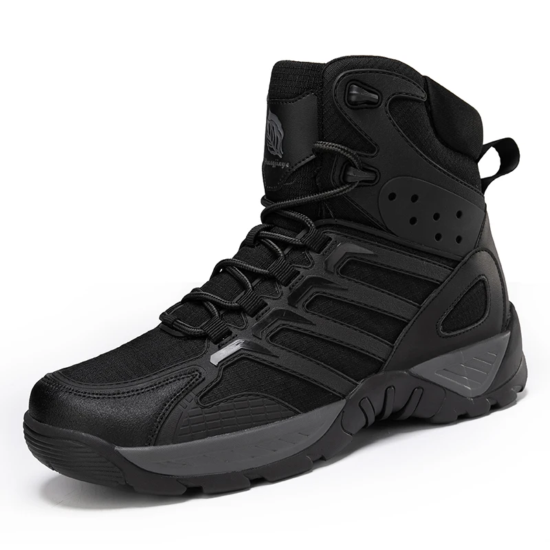 

Men's High Top Desert Boots Breathable Microfiber Upper Non Slip TPR Sole Outdoor Hiking Ankle Boots Casual Urban Commute Shoes