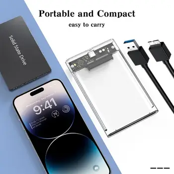 하드 드라이브 디스크 박스 인클로저 외장 노트북 케이스, HDD SSD 케이스, 2.5 인치 SATA USB3.0, 노트북 컴퓨터 P5T5 의 메모리 확장용