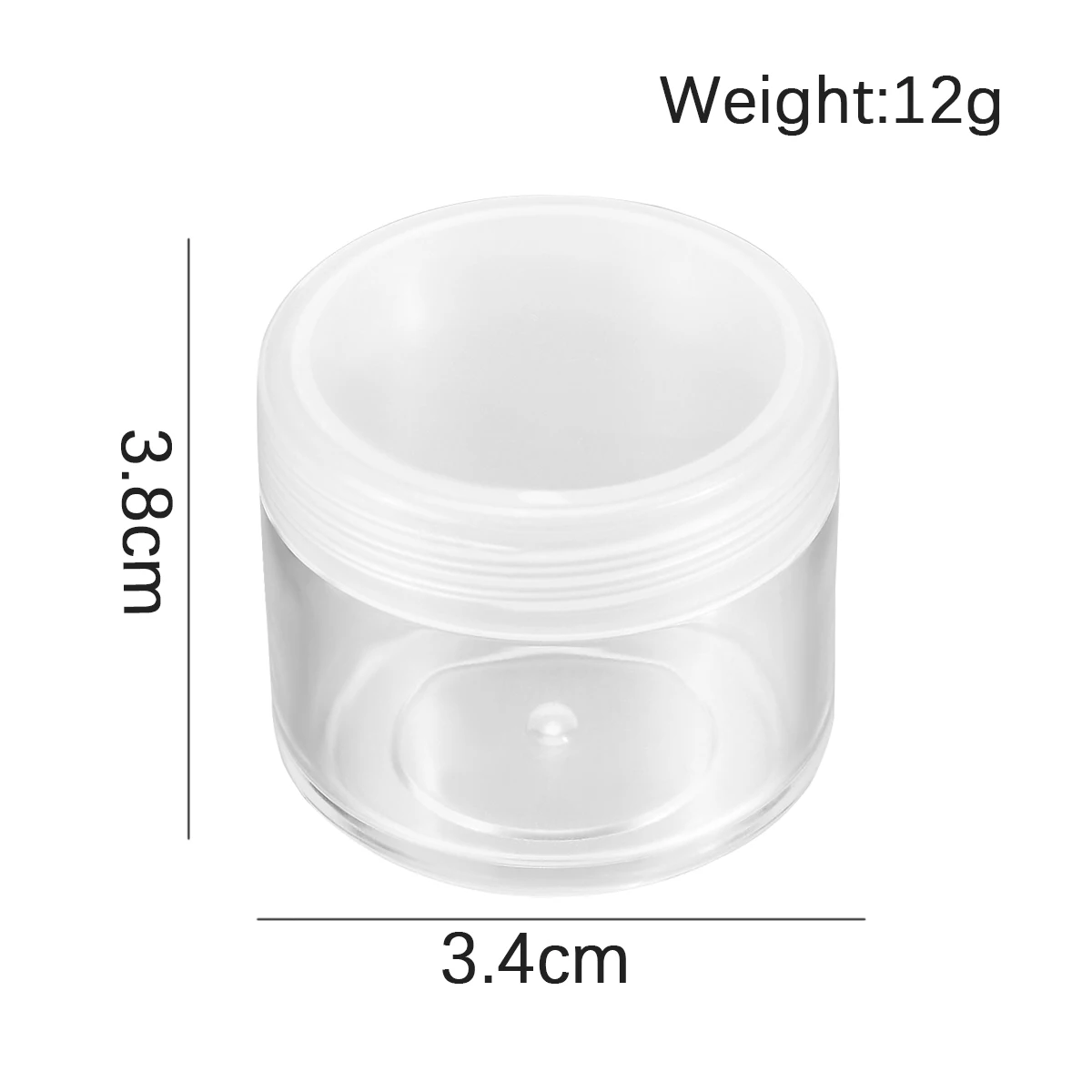 10ml/20ml Portable Plastic Cosmetic Empty Jars Clear Bottles Eyeshadow Makeup Cream Lip Balm Container Pots