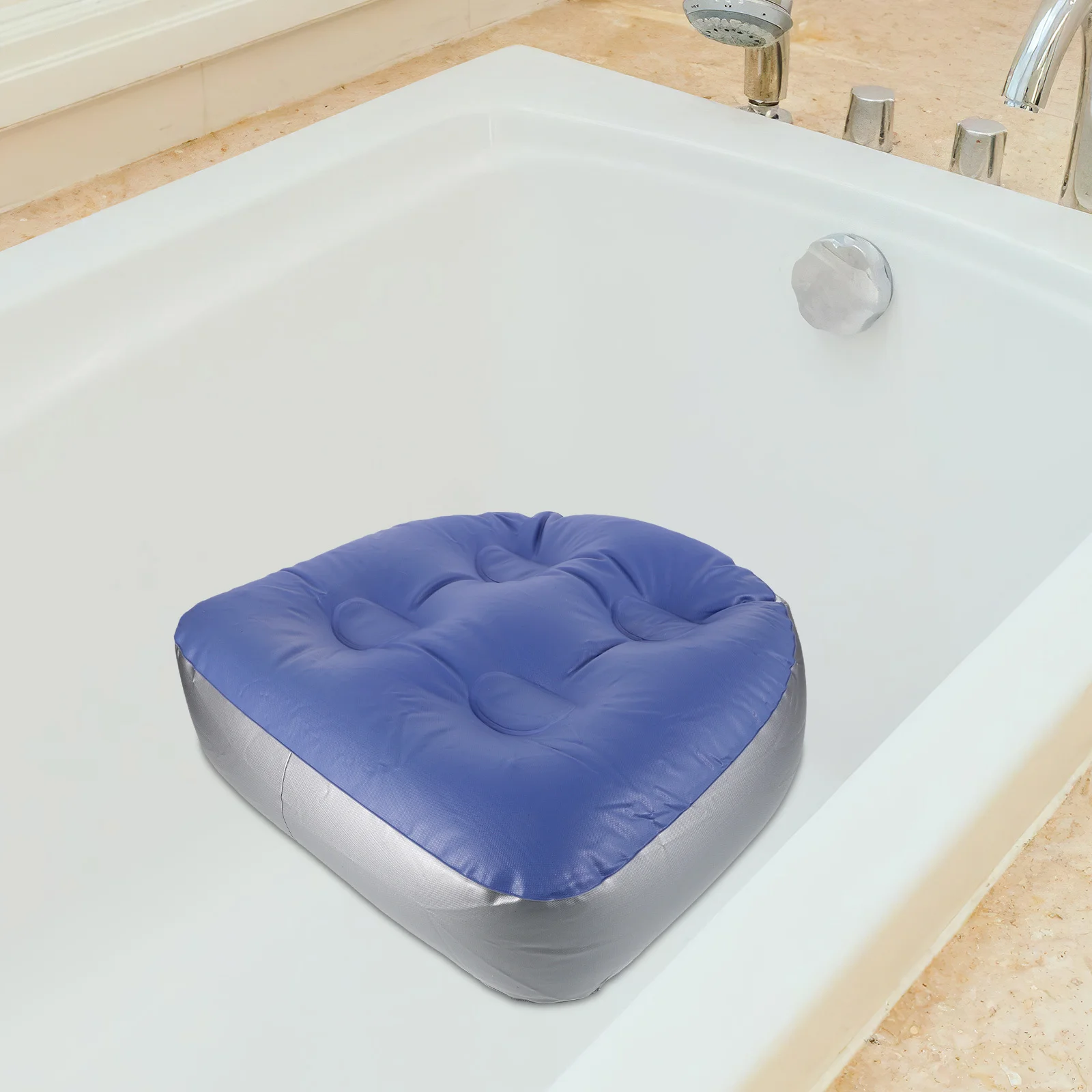 

2pcs Inflatable Bath Cushion Thickened Portable Seat For Bathtub Spa Sauna Suction Cups Adjustable Support Multi Functional Air