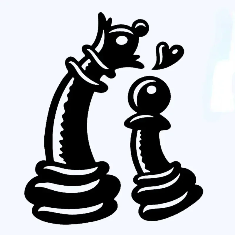 

YUIN Creative Fun Checkers Chess Pieces Silhouette Personality Car Stickers PVC Auto Motorcycle Sunscreen Waterproof Decals