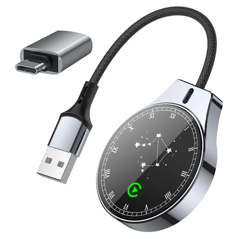 ABZW Carplay inalámbrico 2 en 1 Mini cableado a Plug And Play inalámbrico para IOS/Andriod Android Auto