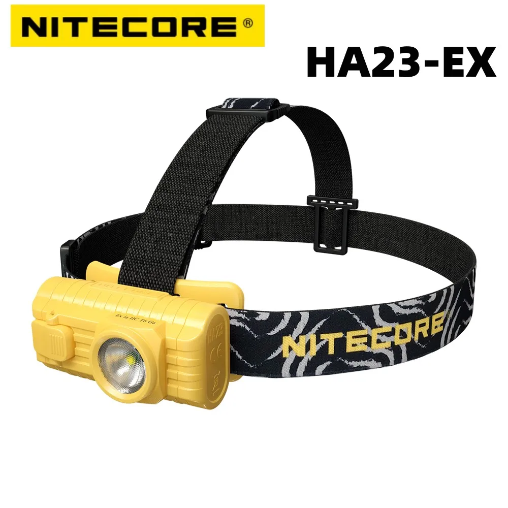 NITECORE HA23-Ex Explosion-proof Ultra Lightweight Headlamp White light XP-G LED max 100 Lumens headlight With 2x AA Batteries