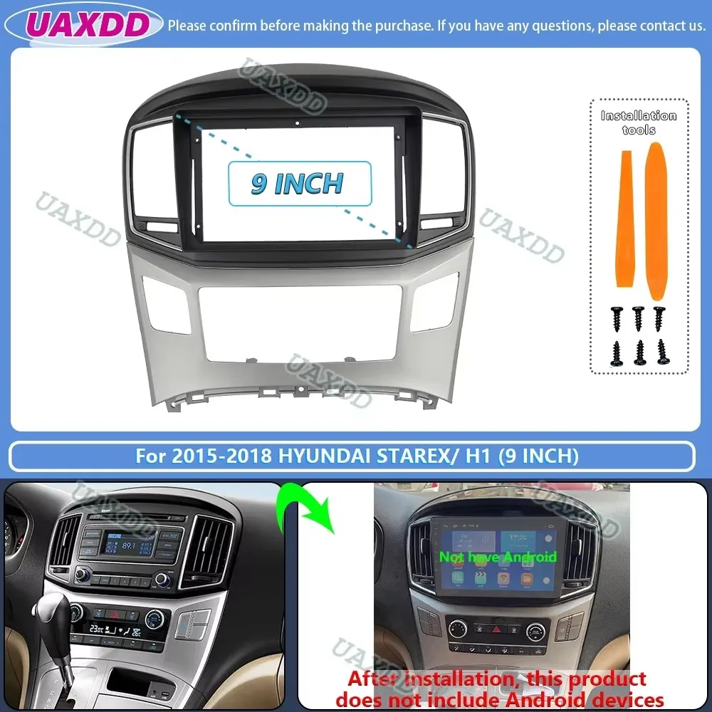 For 2015-2018 Hyundai STAREX H1 9inch Car stereo radio Android frame panel fascia cable video harness adapter MP5 decoder canbus