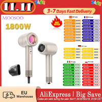 Moosoo H2 High-Speed Hair Dryer Negative Ionic Blow Dryer 110,000 Rpm Brushless Motor for Fast Drying Low Noise Thermo-Control