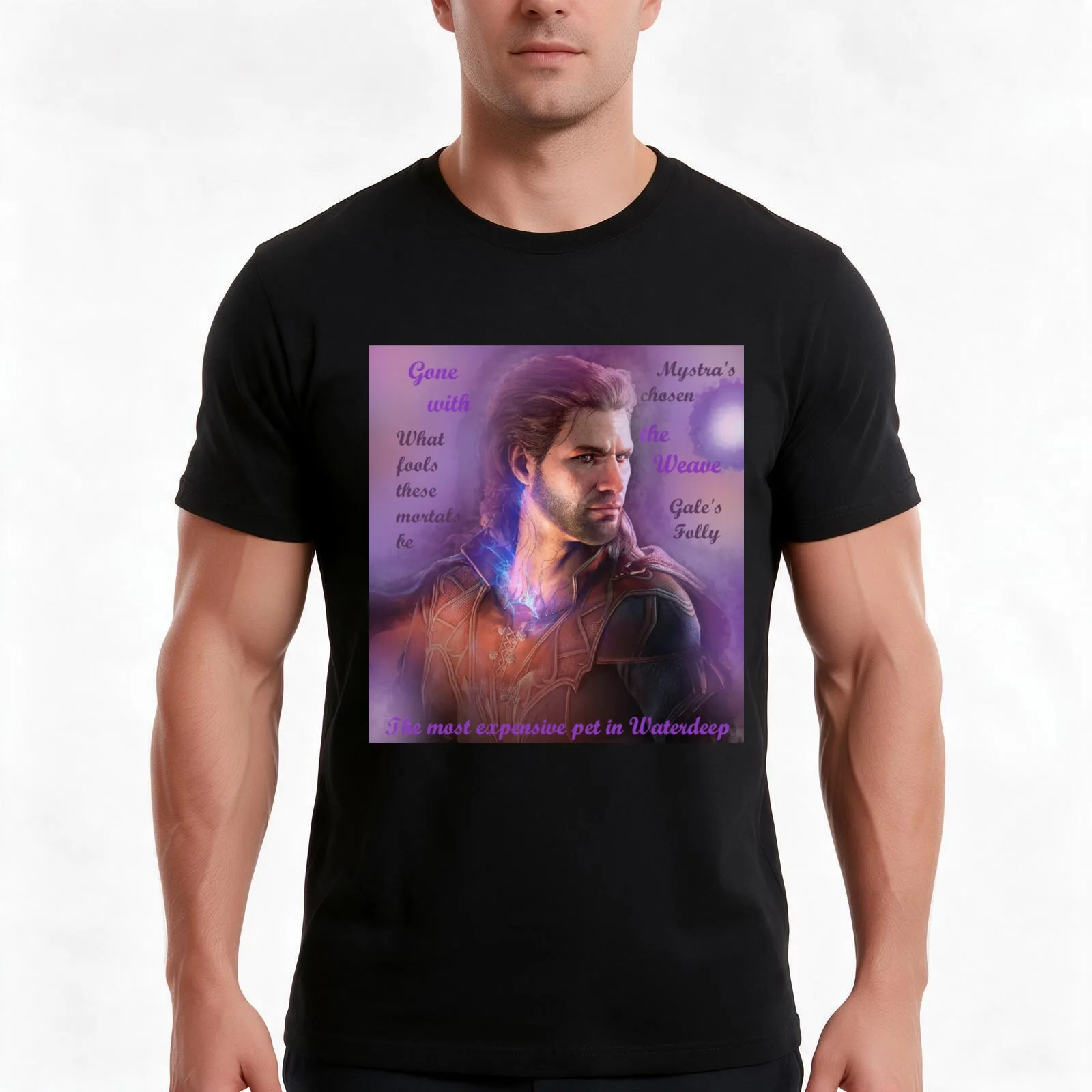 Gale: The Most Expensive Pet in Waterdeep T-Shirt, Summer Casual Cotton Tee, Oversized Streetwear Tops, Vintage Graphic Print
