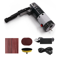 Angle Grinder Electric Belt Sander DIY Mini Grinder 10000/min Small Hand-held Machine With 9pcs Sanding Belt Woodworking