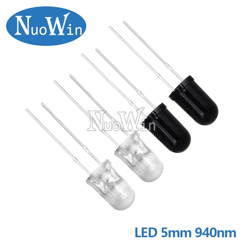 10 pairs 3mm 5mm 940nm LEDs Infrared Emitter and IR Receiver Diode for arduino