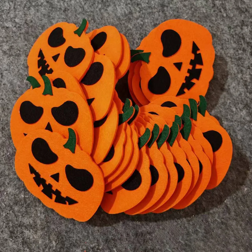 

4/5 шт., фетровые подставки в виде тыквы на Хэллоуин, нескользящий термостойкий коврик для чашки с тыквой, коврик для чаши, коврик для горшка, украшение для праздничной вечеринки, Placema
