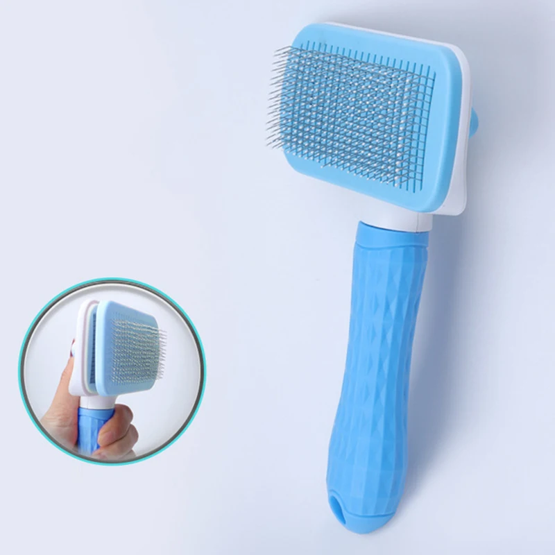 Peine De deshedding para mascotas, peine De estilismo para gatos, decoloración automática, suministros para mascotas