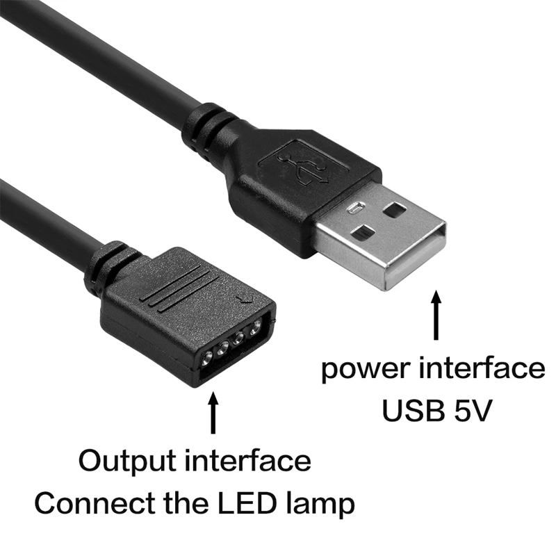 Telecomando per app Bluetooth per telefono cellulare, controller RGB in linea USB 5V per striscia luminosa a LED 50 cm