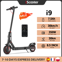 iScooter i9 Electric Scooter 350W Motor 36V7.5Ah 30km Range 8.5 inch Honeycomb Tire Electric kick Scooters With App ECO Display