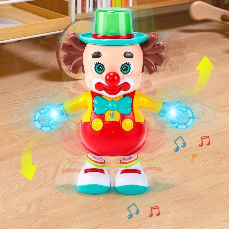 ใหม่ไฟฟ้าเต้นรําClownตุ๊กตาไฟและเพลงเต้นรําตุ๊กตาเด็กการศึกษาไฟฟ้าของเล่นของขวัญวันเกิด