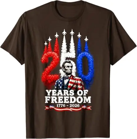 Abraham Lincoln 250. Jahrestag USA 250 Jahre 4. Juli T-Shirt George Washington Gitarre spielend US-Flagge Patriotisches Grafik-T-Shirt – Detail 3