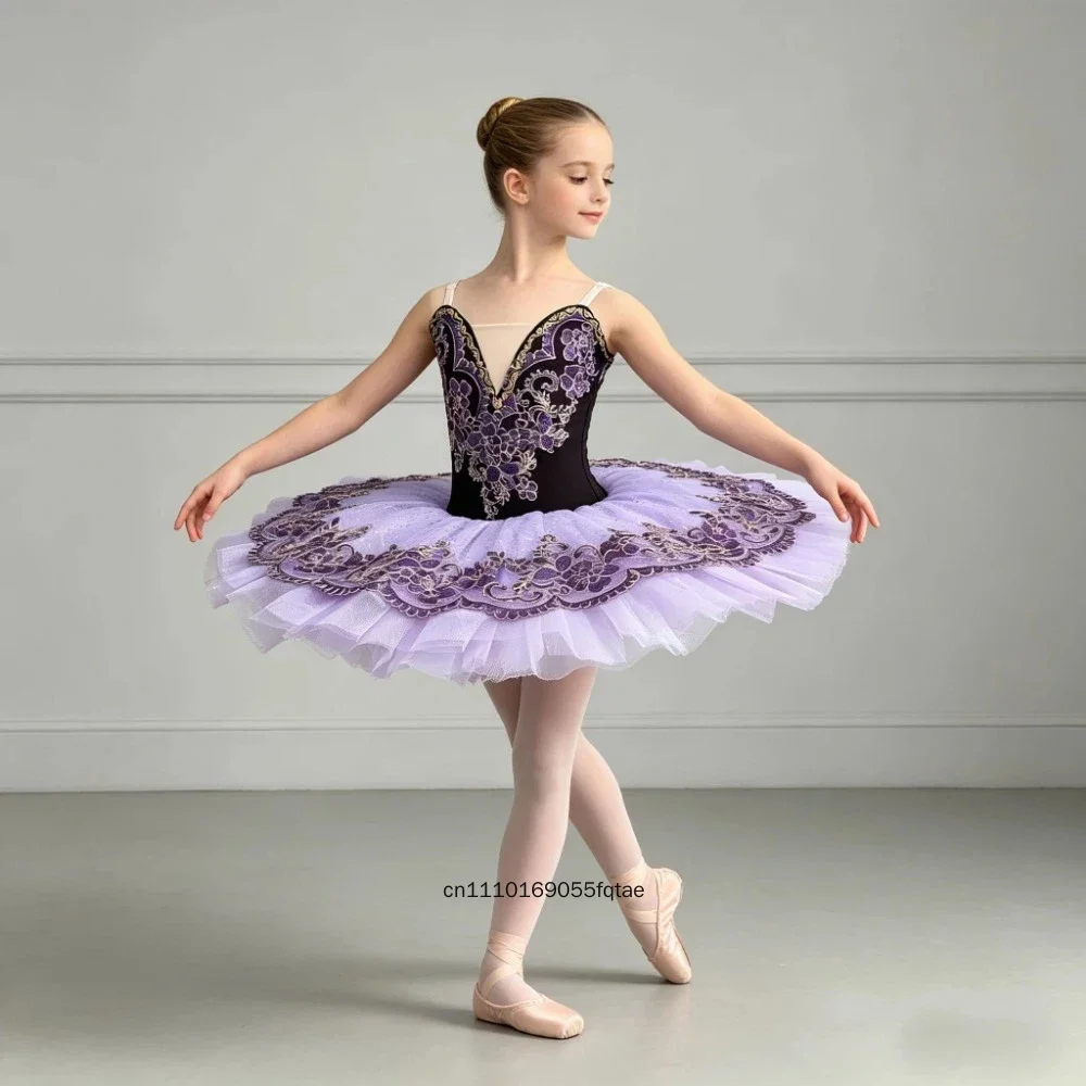 

Kids Ballet Dress Girls Tutu Skirt Swan Lake Fluffy Tulle Costume Professional Stage Performance Dance Outfit