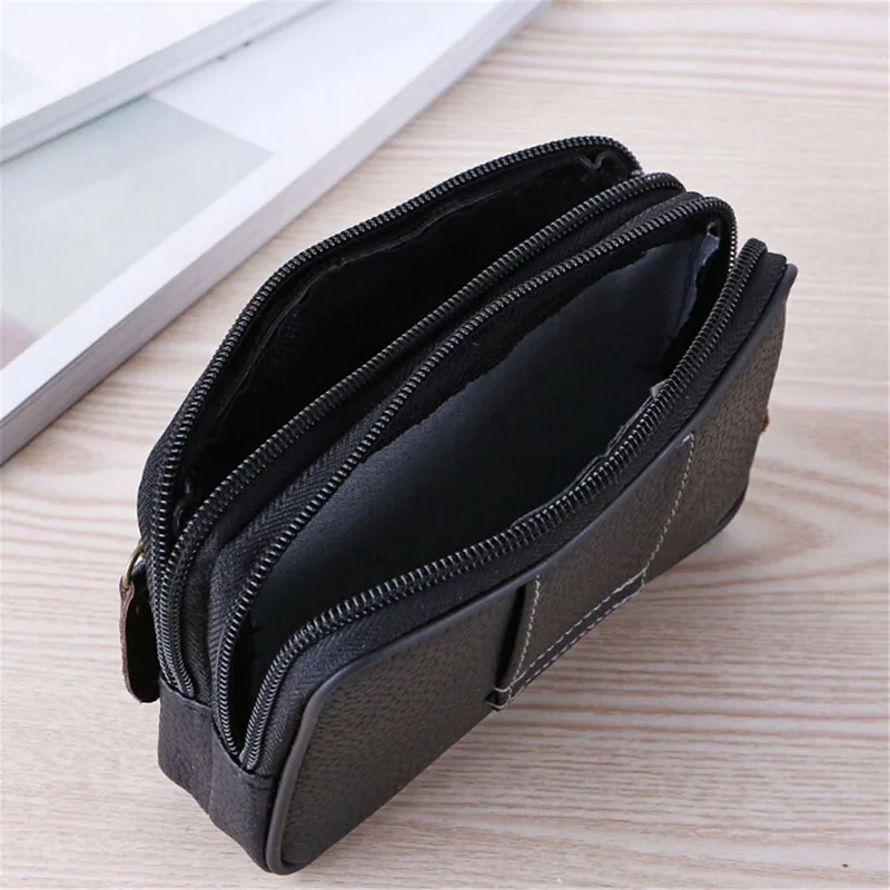 Mobile Phone Waist Bag Men Tactical Military Hunting Belt Bag Leather Coin Purse Strap Pocket Cellphone Bag Belt Waist Packs