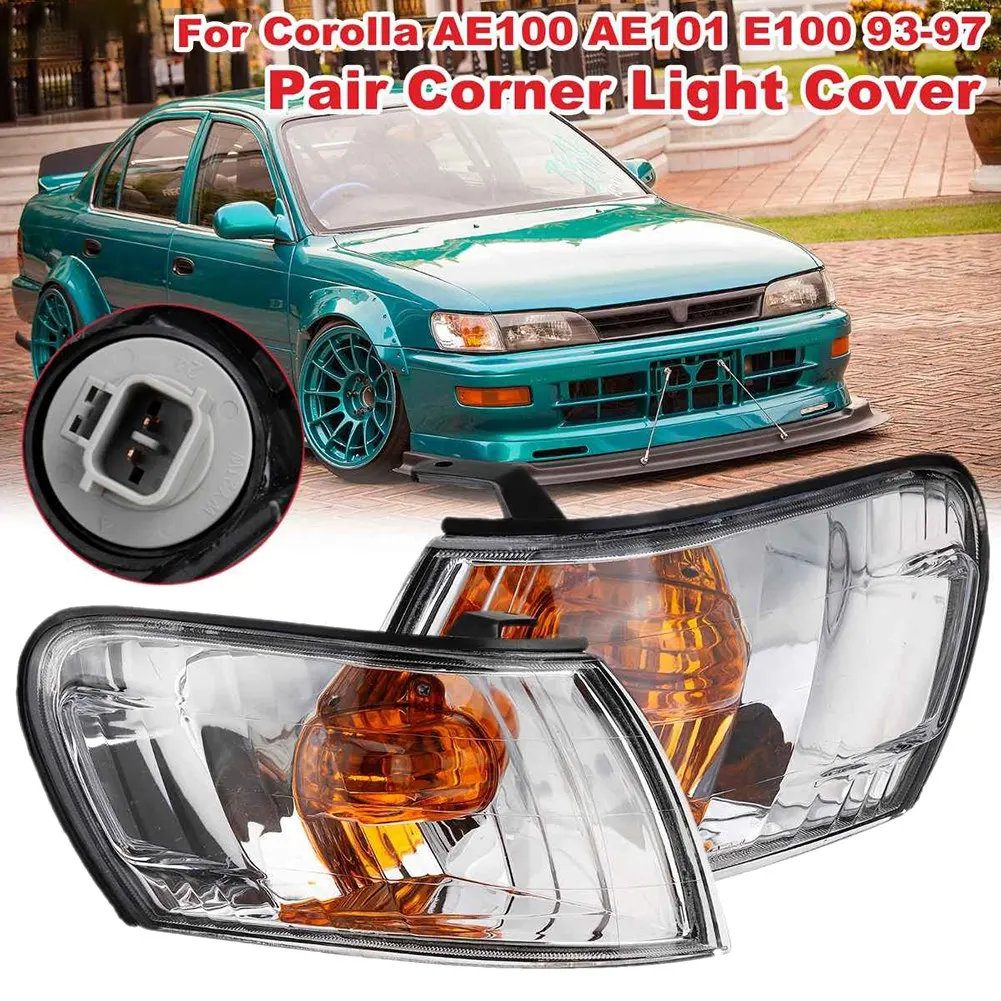 1 Pair Car Front Corner Lamp Light for AE100 AE101 E100 1993 1994 1995 1996 1997 Signal