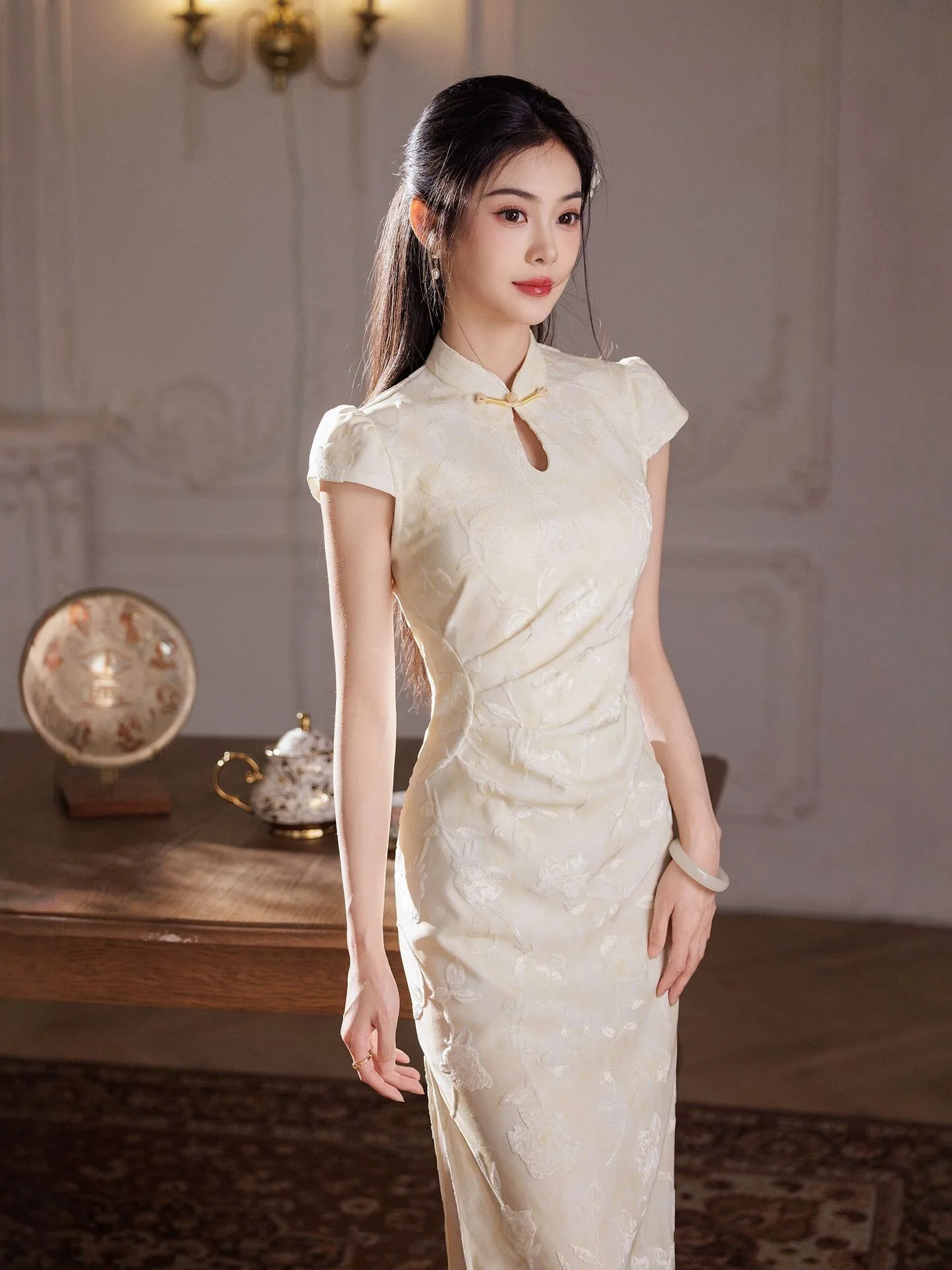 

Новое улучшенное традиционное ципао в китайском стиле, женское длинное приталенное повседневное платье, ретро-ципао в китайском стиле для молодых женщин