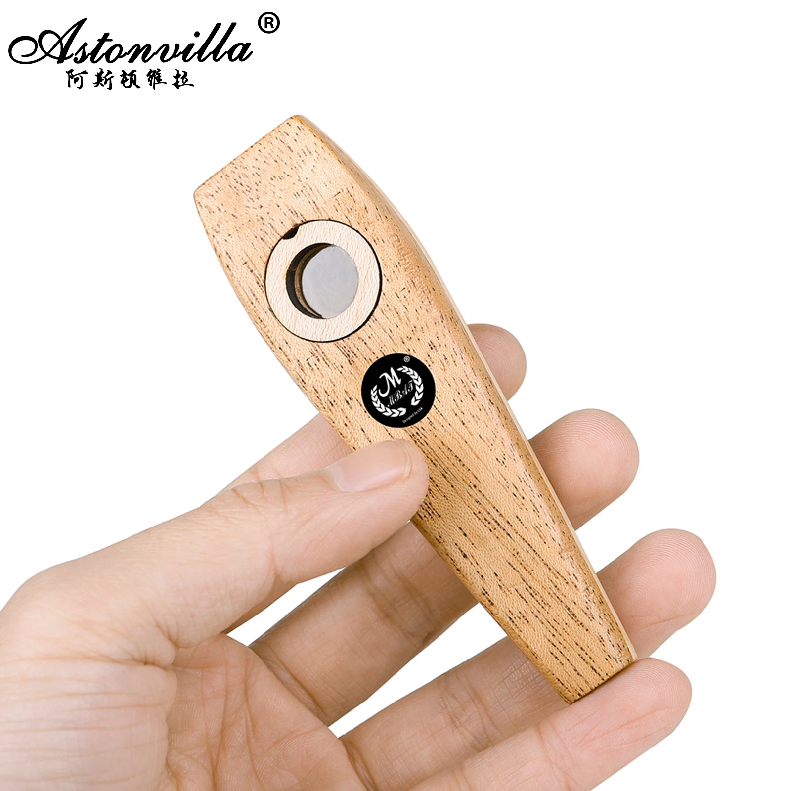 Wooden Kazoo Whistle Portable Woodwind Musical Instrument for Party Gifts Diaphragm Mouth Flute Harmonica Guitar Companion