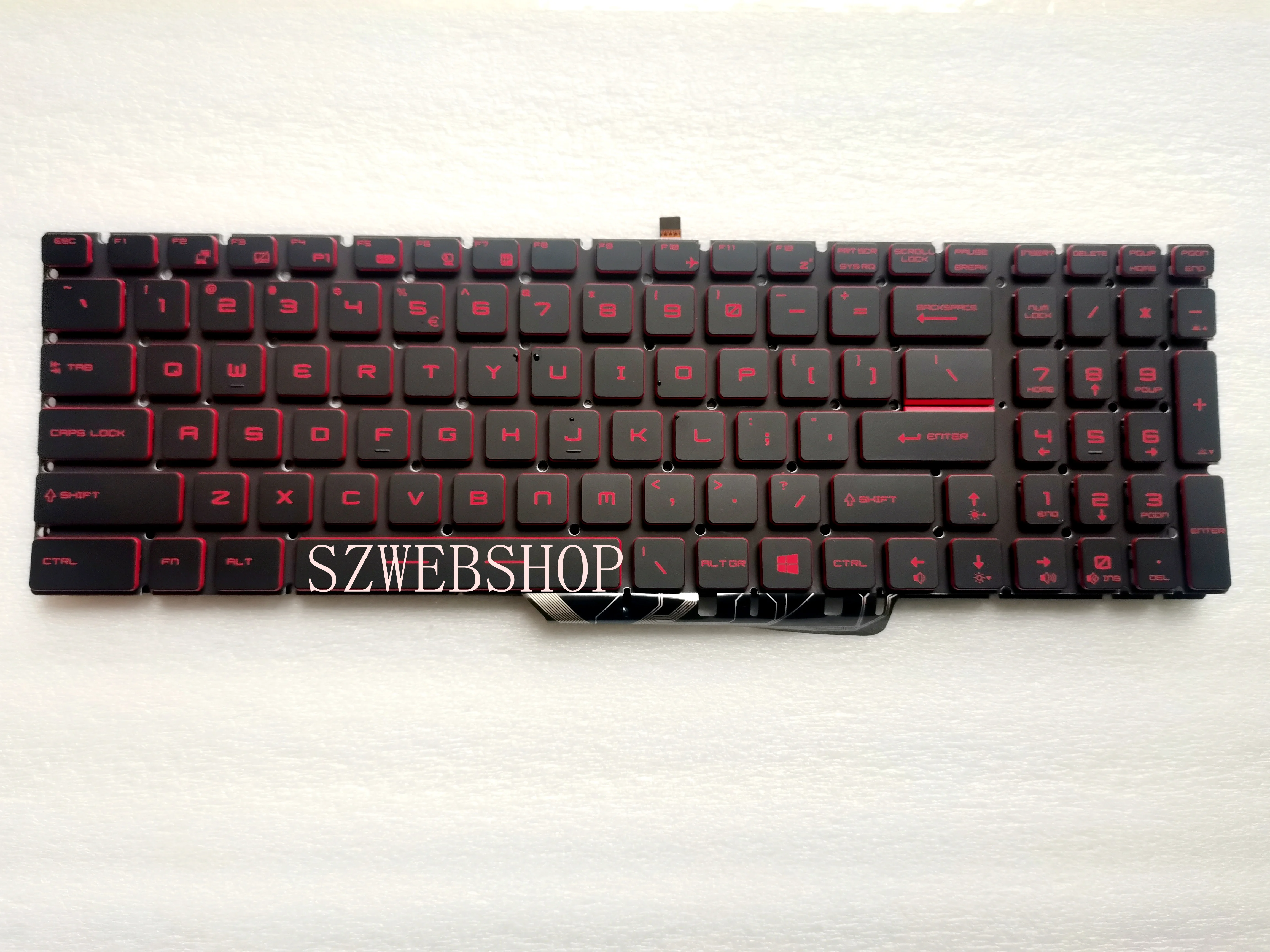 NEW Laptop MSI GL75 Leopard 10SDR 10SER 9SDR 9SC 9SD 9SE Keyboard With Red Backlight