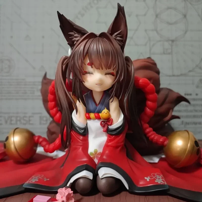 Authentic Azur Lane Game Action Figure Red Dress Small Amagi Oite Kneeling 1/7 Pvc Figurine Model Decorated Toy For Children'S