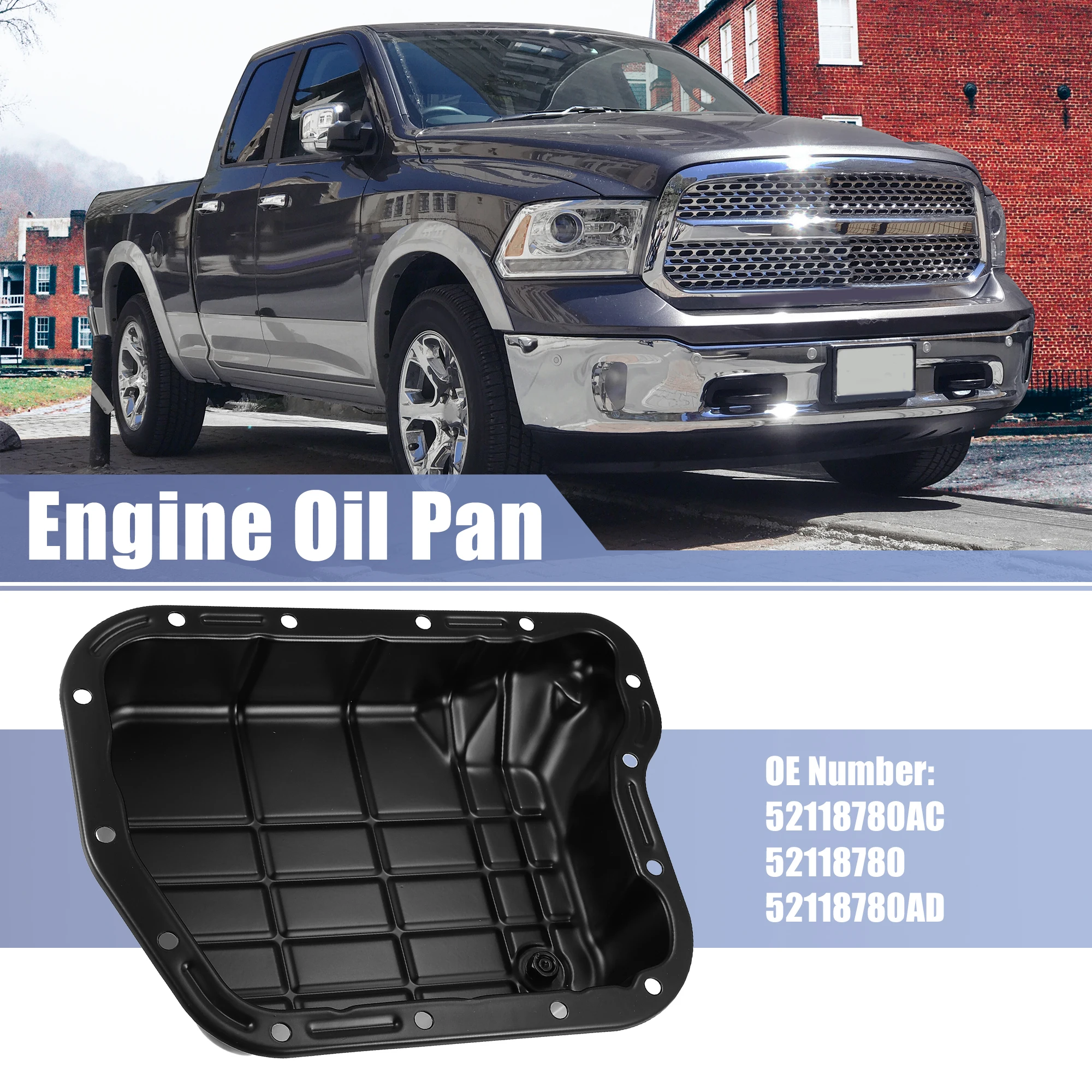 

UXCELL Engine Transmission Oil Pan 52118780AC for Ram 1500 2500 3500 for Dodge Durango