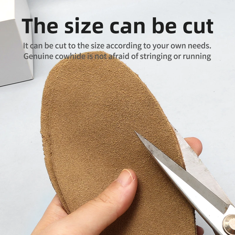 حقيقية جلد البقر النعال امتصاص العرق رائحة واقية تنفس سميكة الجلود نعال الحذاء كبيرة الحجم متجمد جلد البقر 2 مللي متر #5