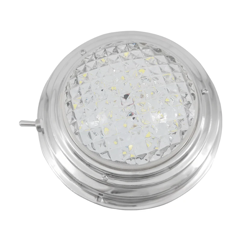 

ISURE MARINE 5" LED boat-shaped ceiling light, stainless steel housing toggle switch，Silver/ gold