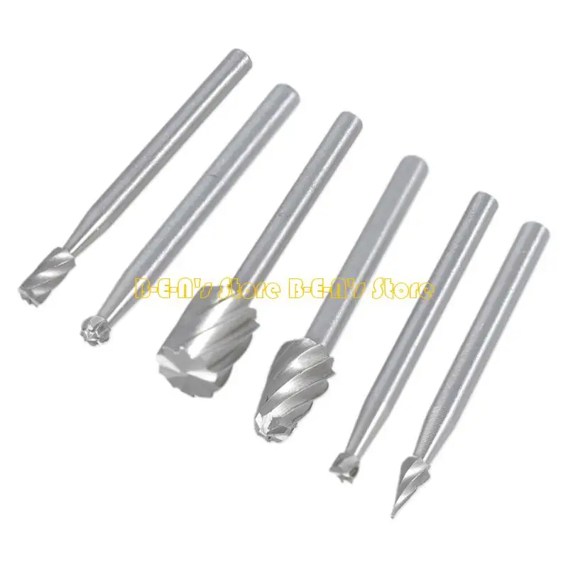 Y1AD 6pcs HSS Routing Router Grinding Bits Burr For Rotary Tool for Mini New