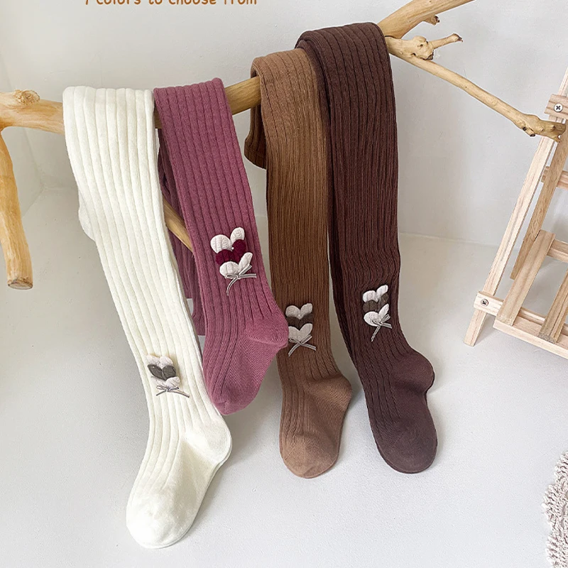 Autumn Winter Girls Pantyhose Solid Color Kids Ballet Dance Tights For Kids Stocking Velvet Heart Grils Leggings