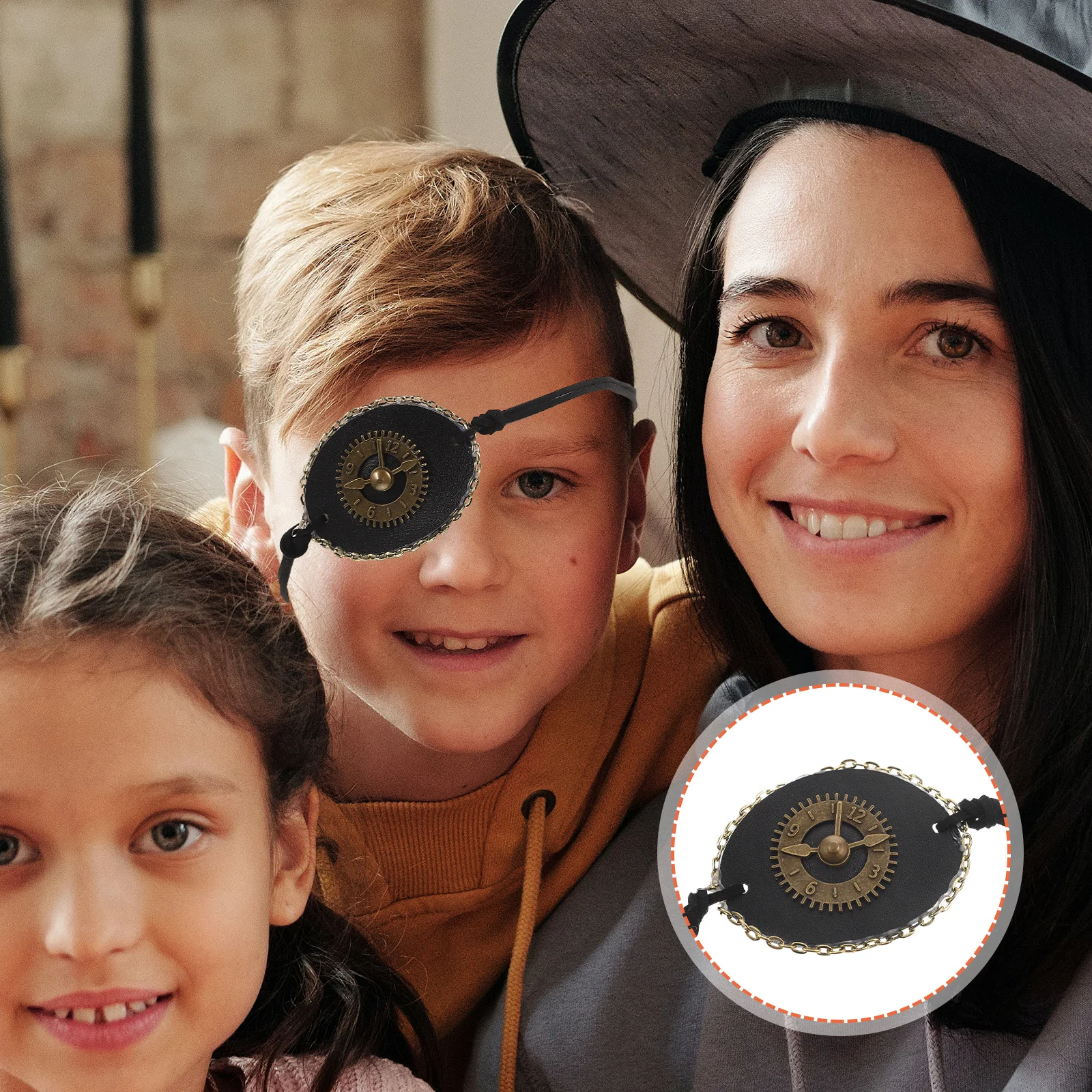 غطاء مزخرف على شكل عين واحدة على طراز فاسق عتيق لحفلة الهالوين القراصنة التنكرية خفيفة الوزن ومريحة للبالغين