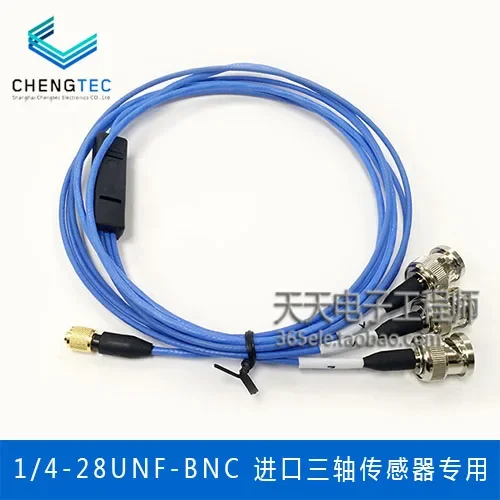 Four core 1/4-28UNF to BNC PCB special cable for three-axis acceleration sensor instead of 034G20