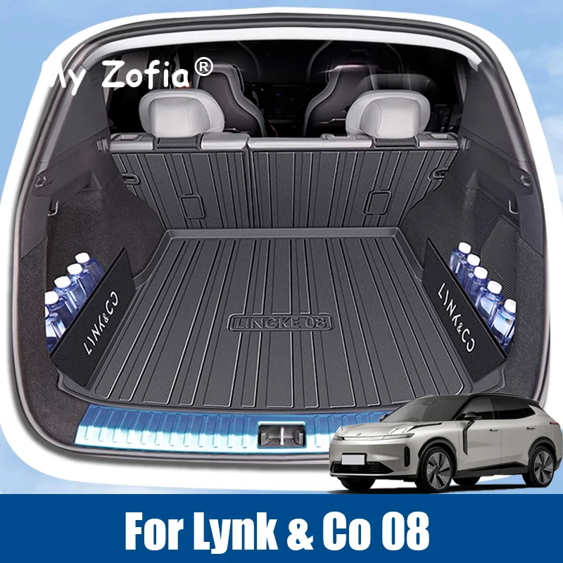 For Lynk & Co 08 EMP 2025 2026 Car TPE Custom Trunk Mat All Season Black Cargo Mat 3D Shaped Laser Measured Trunk Liners