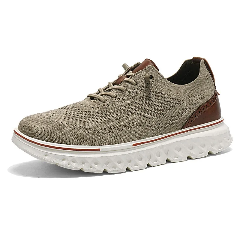 

Men's Shoes Mesh Spring Summer Casual Sports Board Shoes Male Outdoor Thick Sole Breathable Fashion Hiking Sneakers