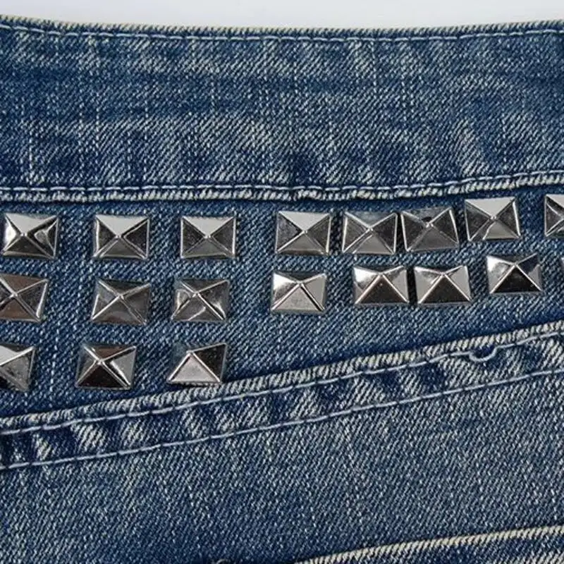 American Retro Subculture Vintage Washed Stacked Pleated Men Jeans Loose Straight Multi Zipper Long Denim Trousers MD56