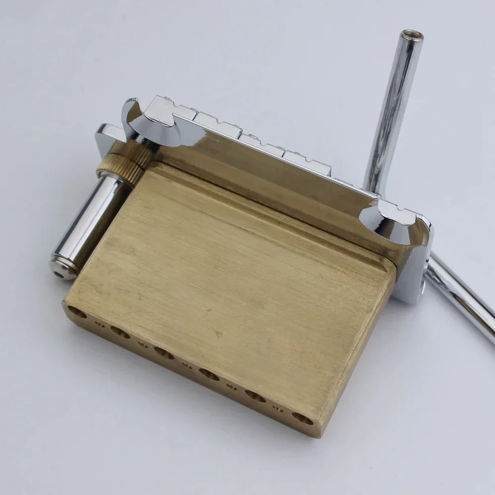 Chrome Non-locking 2 Point Guitar Tremolo Bridge String Spacing 10.8MM With Tremolo System Saddle And Brass Block