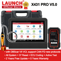 LAUNCH X431 PRO V5.0 Automative Car Diagnostic Tools CAN FD DOIP OBD OBD2 Scanner ECU Coding Active Test 2 Years Free Update