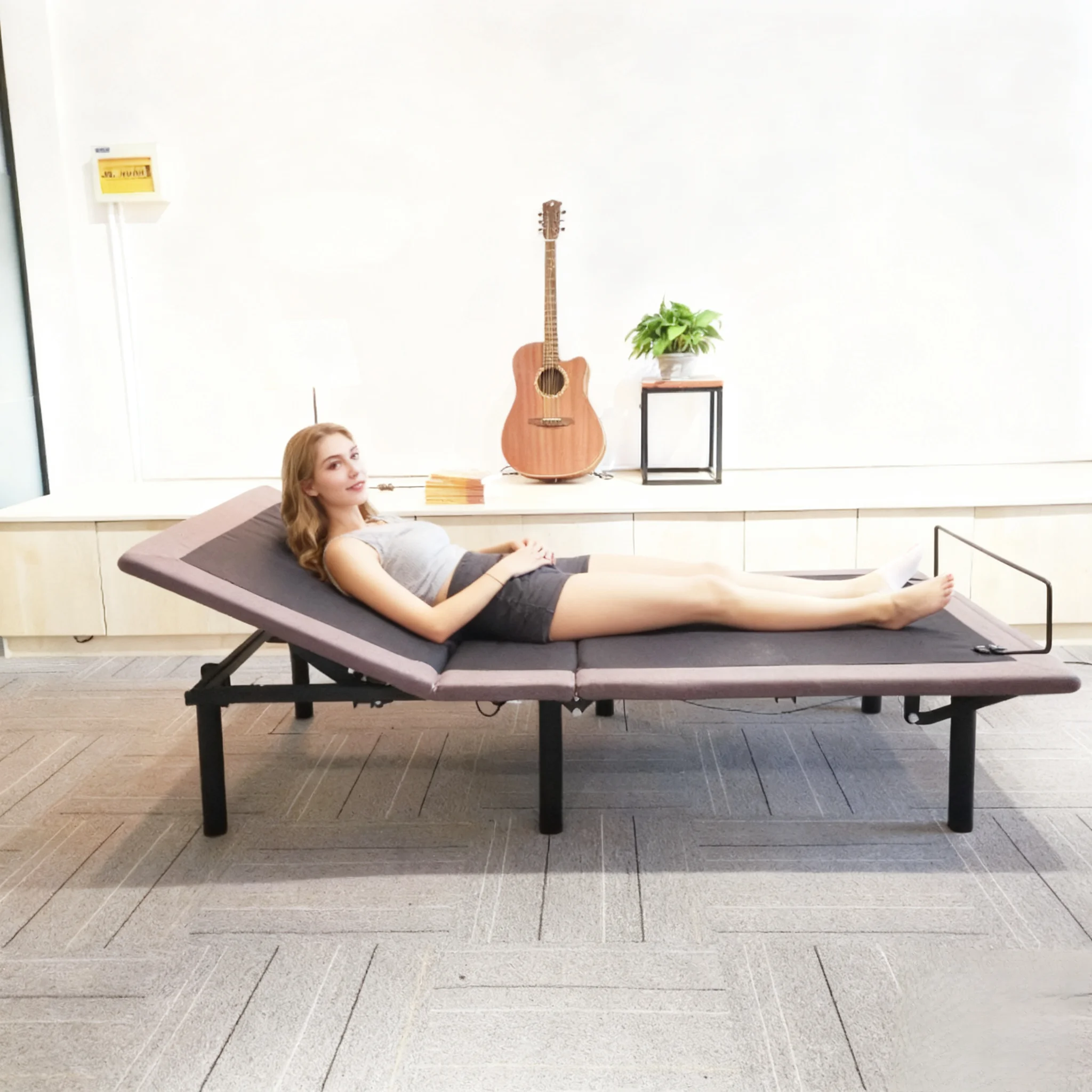 

External Smart Iron Electric Adjustable Modern Bed Frame for Apartment and Villa Use