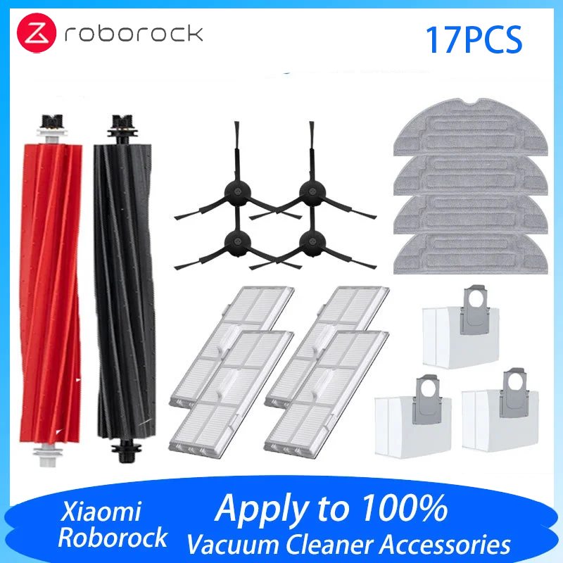 Bolsas de polvo con filtro Hepa para Roborock S8 Pro Ultra، S8 +، S8، إكسسوارات، cepillos، paños de fregona، repuestos de aspirad