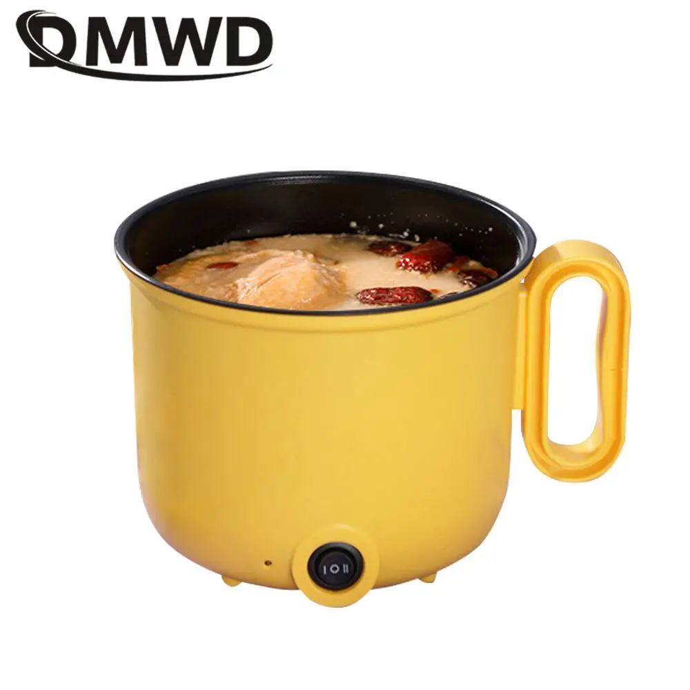 DMWD 1.5L Multicooker เครื่องทําอาหารไฟฟ้าหม้อร้อนอาหาร Steamer ก๋วยเตี๋ยวโจ๊กซุปหม้อหุงข้าวอาหารเช้า Maker Non-Stick 220V