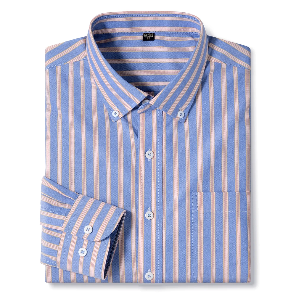 

Одежда в стиле Old Money, мужская рубашка в контрастную полоску, хлопок, уличная одежда из 100% хлопка с длинными рукавами, повседневная клетчатая рубашка на пуговицах с карманом