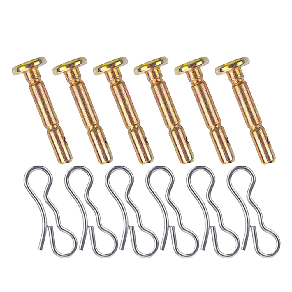 

6 Sets Snowplow Shear Pins Snowblower Replacement Part Rural Kit for Cotter Metal Parts Sweeper Accessories