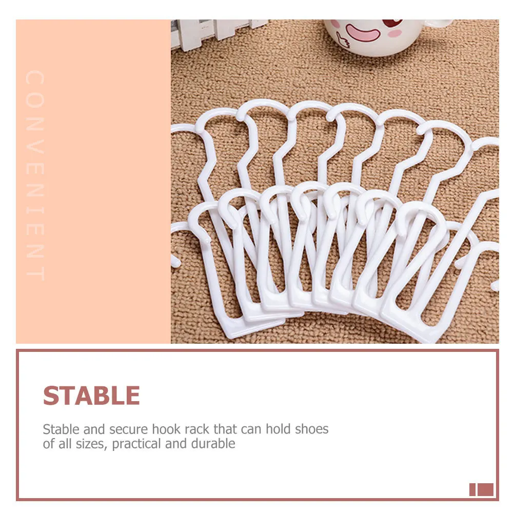 

20Pcs Shoe Hanging Hooks Thickened Plastic Household Shoe Hangers Shoes Drying Rack Organizer Slipper Drying Rack