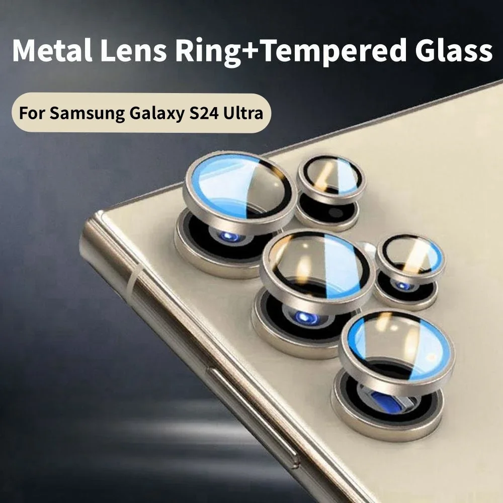 Metal Lens Glass Protector For Samsung Galaxy S25 24Ultra Plus Alloy Back Camera Ring Case For Samsung S24U S25Ultra Lens Cover