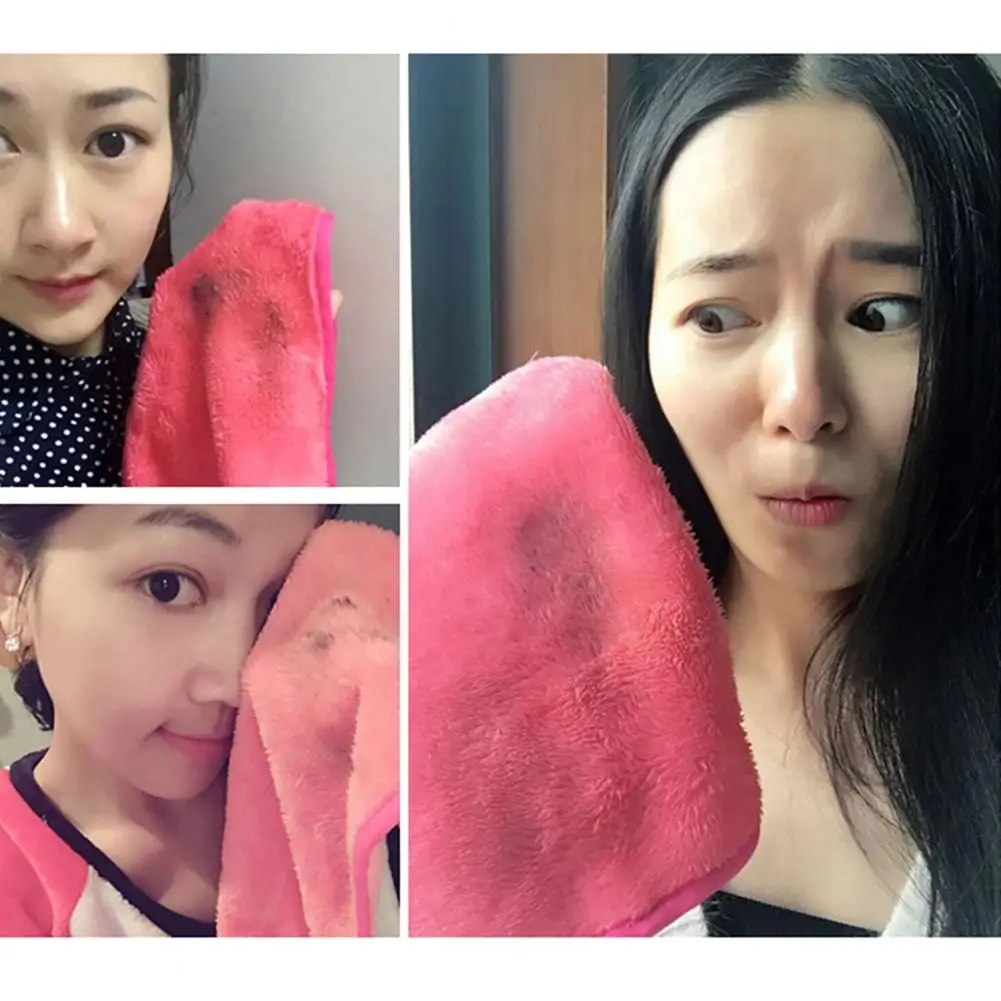 Useful Makeup Remover Towel Eraser Wear-resistant Lightweight Makeup Remover Wipe Cloth for Eyeliner Foundation Lipstick