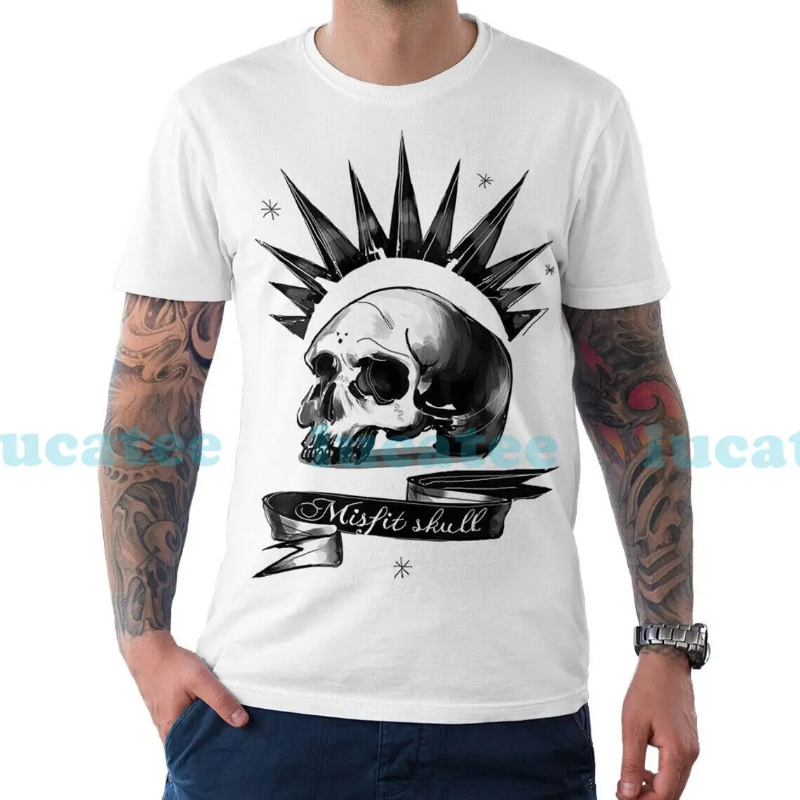 

Life Is Strange Misfit Skull T Shirt Black N93345 long or short sleeves