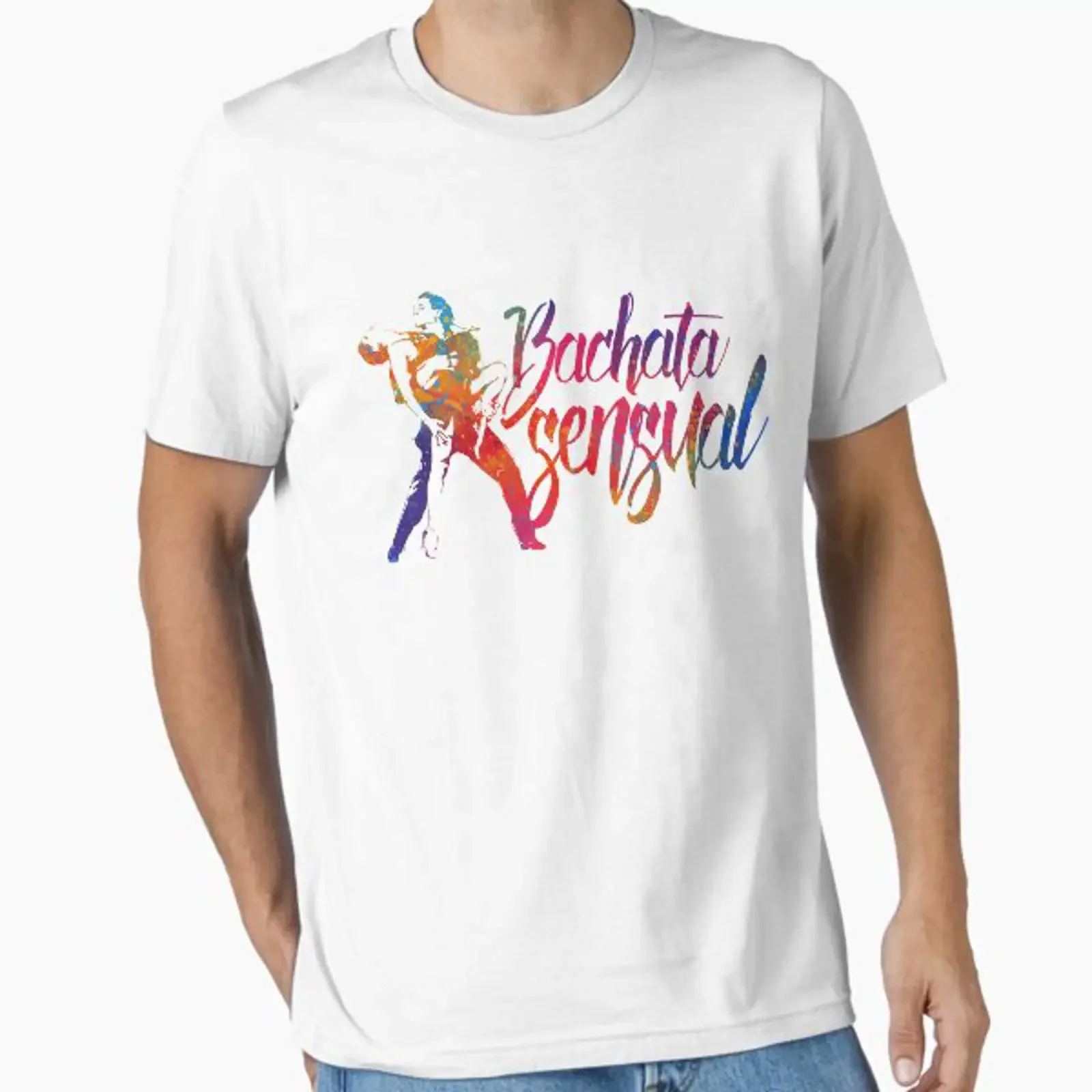 Ropa de baile bachata diseñada y vendida por feelmydance, estilo vintage, lavada, transpirable, elástica, unisex, cómoda y suave.